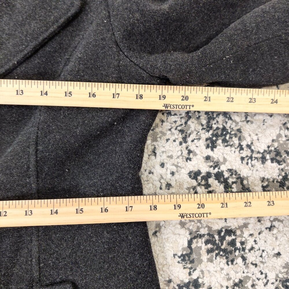 Simon Chang Women's Coat Size 9 / 10 Gray Wool Cashmere Lined Business Casual - Picture 8 of 9